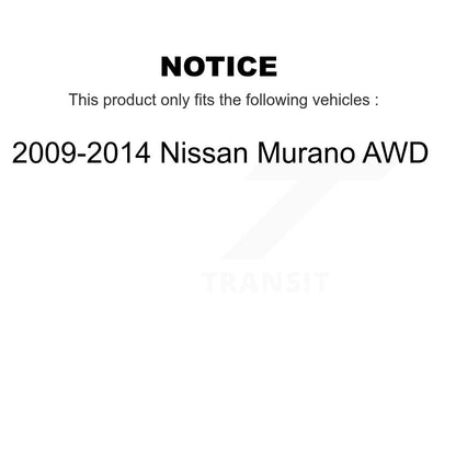 [Avant et Arrière] Ensemble roulement de roue et moyeu pour 2009-2014 Nissan Murano AWD K70-102246