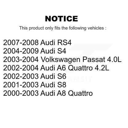 [Avant et Arrière] Ensemble roulement de roue pour Volkswagen Passat Audi S4 A6 Quattro RS4 A8 S8 K70-102265