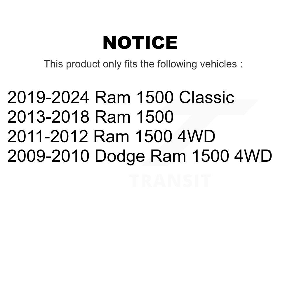 [Avant] Kit d'ensemble de bras de suspension et joint à rotule pour Ram 1500 Dodge Classic K72-100004