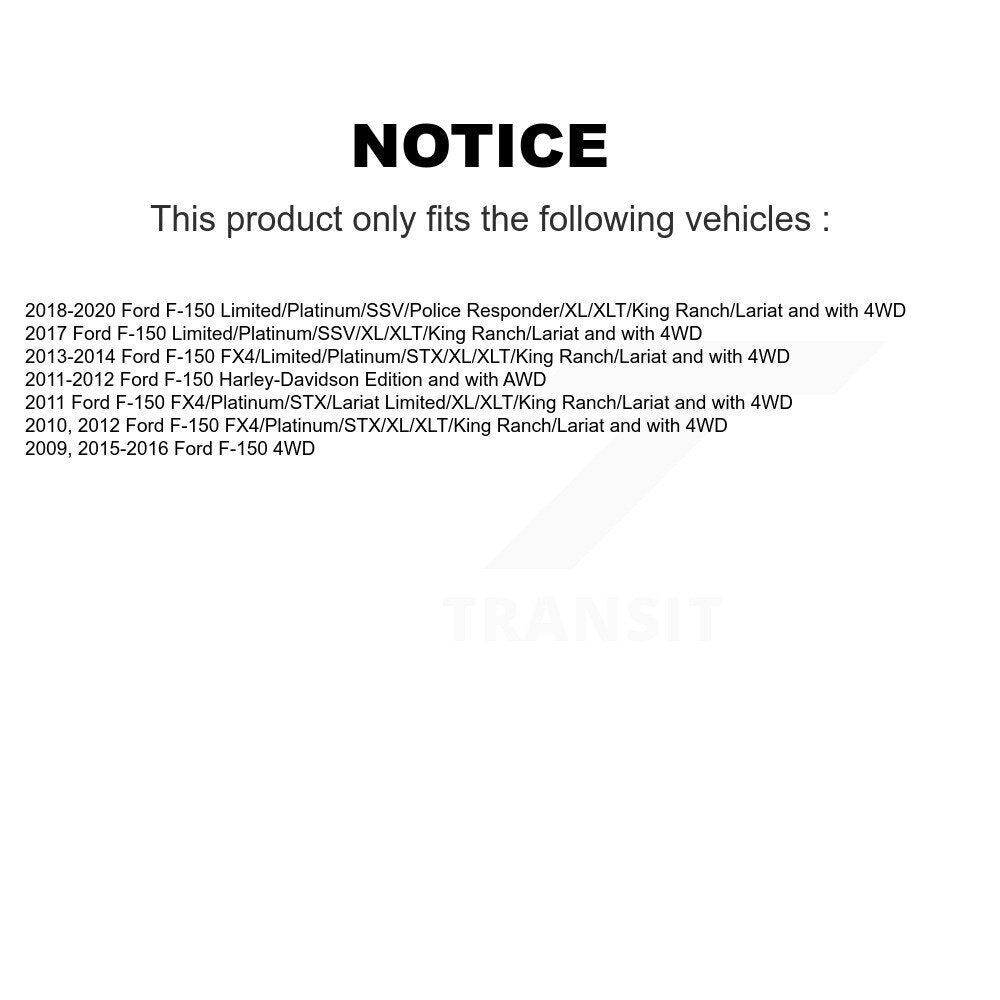 [Avant] Kit d'ensemble de bras de suspension et joint à rotule pour Ford F-150 K72-100006