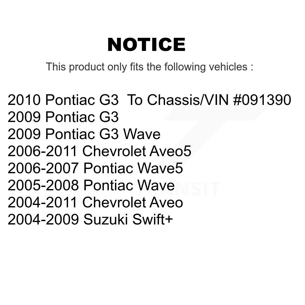 [Avant] Kit d'ensemble de bras de suspension et joint à rotule pour Chevrolet Aveo Aveo5 Pontiac G3 Suzuki Wave Wave5 Swift+ K72-100024