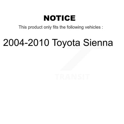 [Avant] Kit d'ensemble de bras de suspension et joint à rotule pour 2004-2010 Toyota Sienna K72-100047