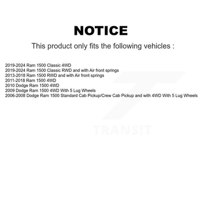 [Avant] Kit d'ensemble de bras de suspension et joint à rotule pour Ram 1500 Dodge Classic K72-100063
