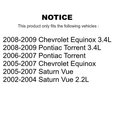 [Avant] Kit d'ensemble de bras de suspension et joint à rotule pour Chevrolet Equinox Saturn Vue Pontiac Torrent K72-100087