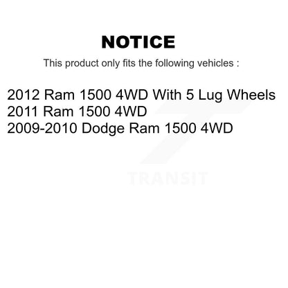[Avant] Kit d'ensemble de bras de suspension et joint à rotule pour Ram 1500 Dodge 4WD K72-100113