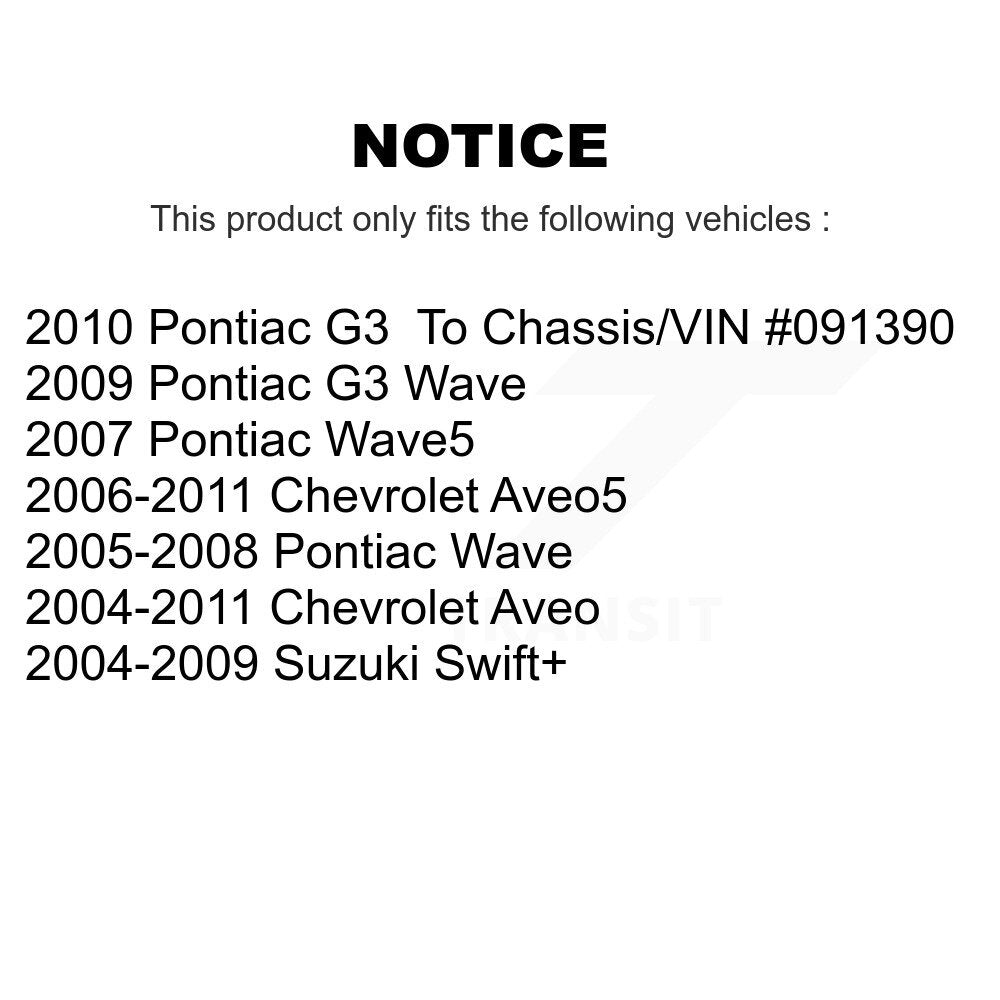 [Avant] Kit d'ensemble de bras de suspension et joint à rotule pour Chevrolet Aveo Aveo5 Pontiac G3 Suzuki Wave Wave5 Swift+ K72-100150