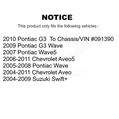 [Avant] Kit d'ensemble de bras de suspension et joint à rotule pour Chevrolet Aveo Aveo5 Pontiac G3 Suzuki Wave Wave5 Swift+ K72-100150