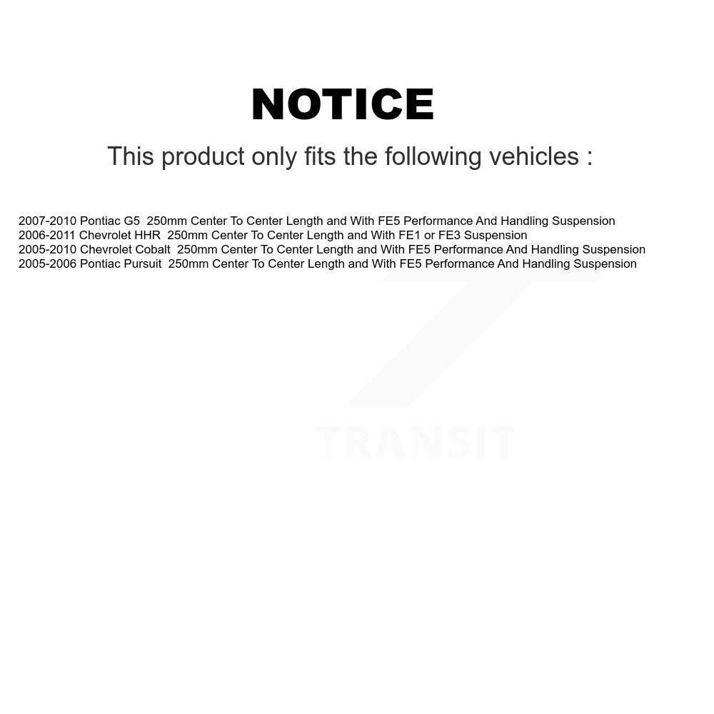 [Avant] Kit de biellette de barre stabilisatrice de suspension pour Chevrolet Cobalt HHR Pontiac G5 Pursuit K72-100197