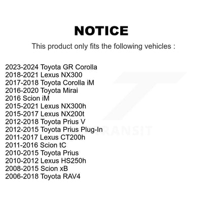 [Avant] Kit de biellette de barre stabilisatrice de suspension pour Toyota RAV4 Prius Lexus Scion xB V NX200t tC NX300 CT200h Plug-In NX300h Corolla iM HS250h Mirai K72-100200