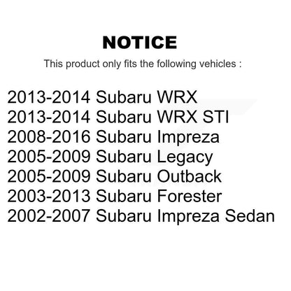 [Avant] Kit de biellette de barre stabilisatrice de suspension pour Subaru Impreza Forester Outback Legacy WRX STI K72-100201