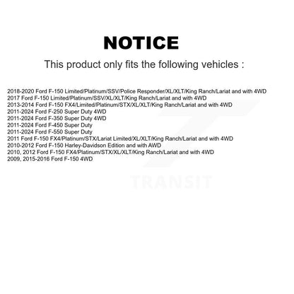 [Avant] Kit de biellette de barre stabilisatrice de suspension pour Ford F-150 F-250 Super Duty F-350 F-450 F-550 K72-100221