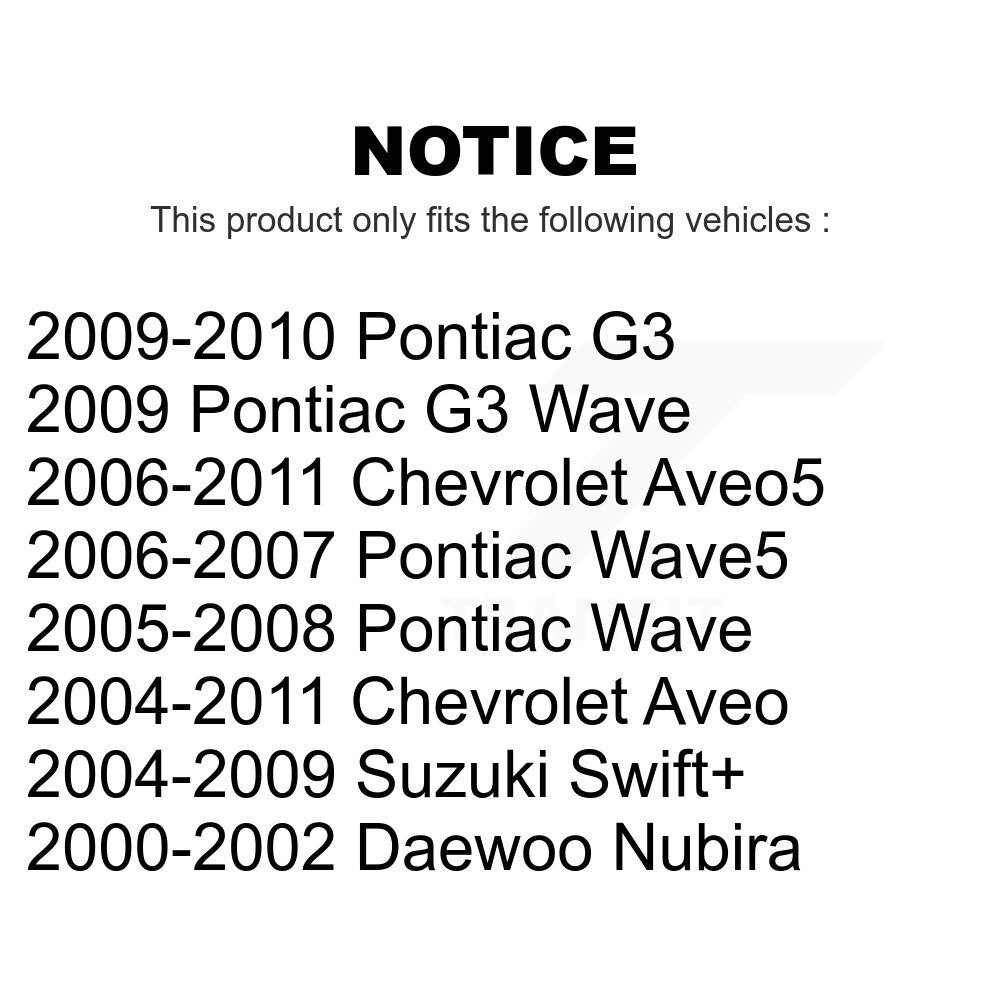 [Avant] Kit de biellette de barre stabilisatrice de suspension pour Chevrolet Aveo Aveo5 Pontiac G3 Daewoo Nubira Suzuki Wave Wave5 Swift+ K72-100252