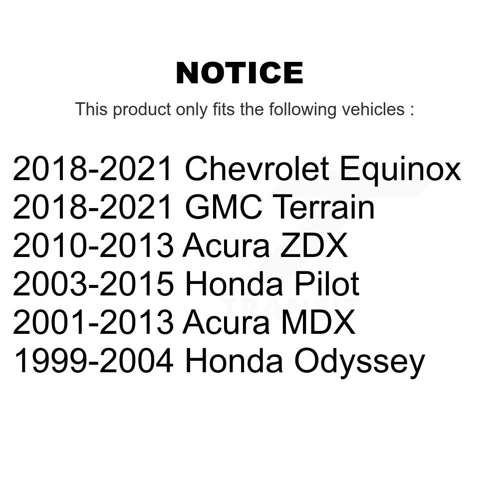 [Avant] Kit de biellette de barre stabilisatrice de suspension pour Honda Pilot Chevrolet Equinox Acura MDX Odyssey GMC Terrain ZDX K72-100276