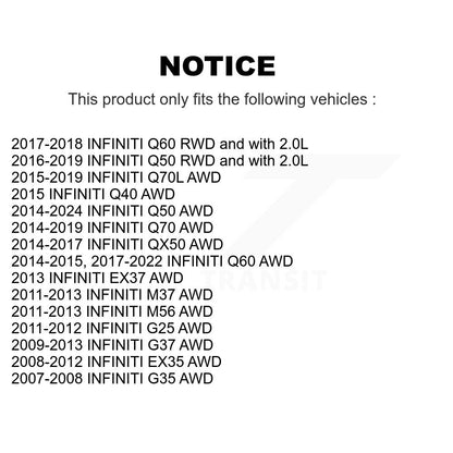 [Avant] Kit de biellette de barre stabilisatrice de suspension pour INFINITI G37 Q50 G35 QX50 Q60 EX35 M37 G25 Q70 Q70L Q40 M56 EX37 K72-100297