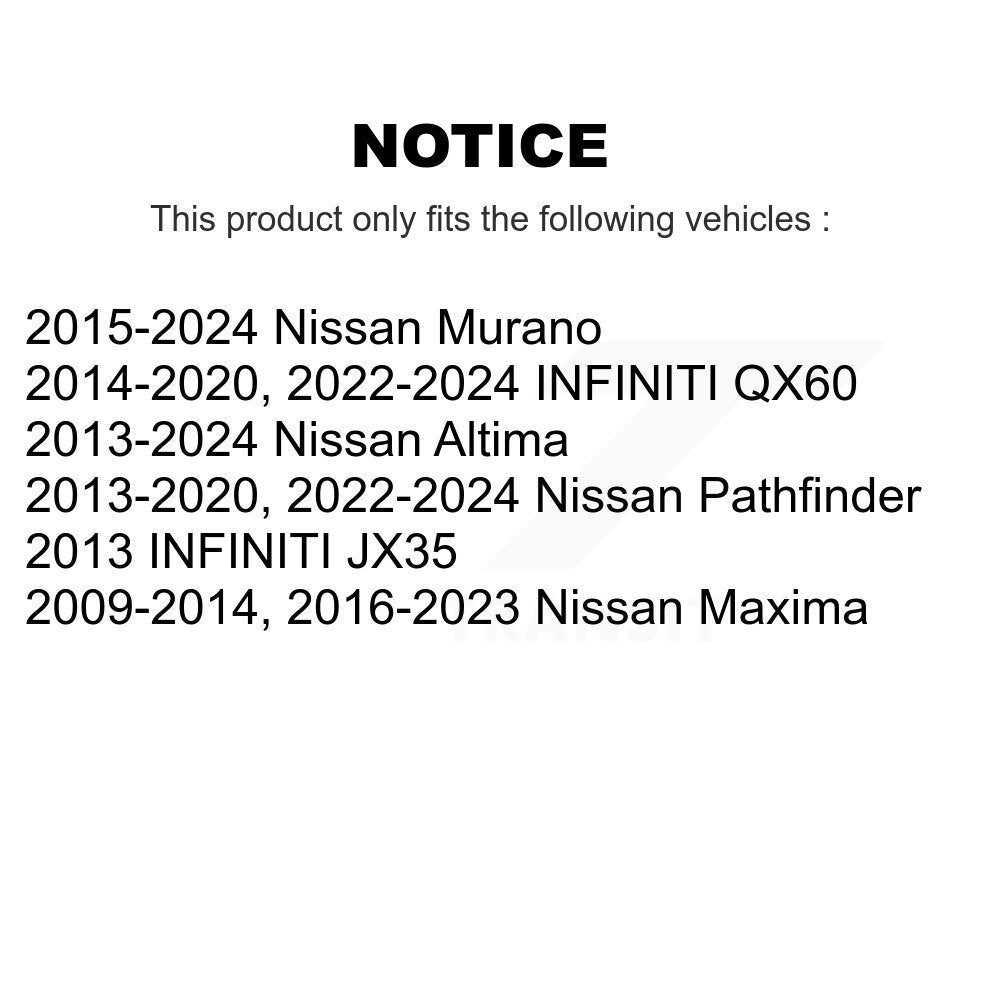 [Avant] Kit de biellette de barre stabilisatrice de suspension pour Nissan Altima Maxima Pathfinder Murano INFINITI QX60 JX35 K72-100300