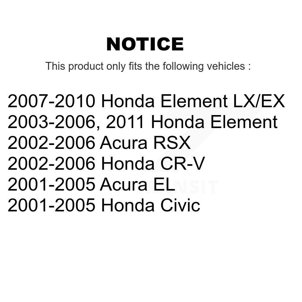 [Avant] Kit de biellette de barre stabilisatrice de suspension pour Honda Civic CR-V Element Acura RSX EL K72-100325