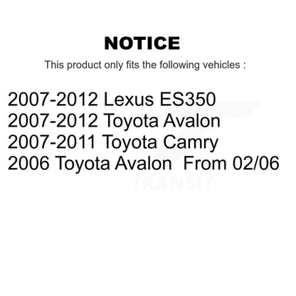 [Arrière] Kit de biellette de barre stabilisatrice de suspension pour Toyota Camry Lexus ES350 Avalon K72-100341