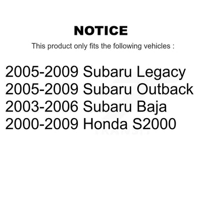[Arrière] Kit de biellette de barre stabilisatrice de suspension pour Subaru Outback Legacy Honda S2000 Baja K72-100342