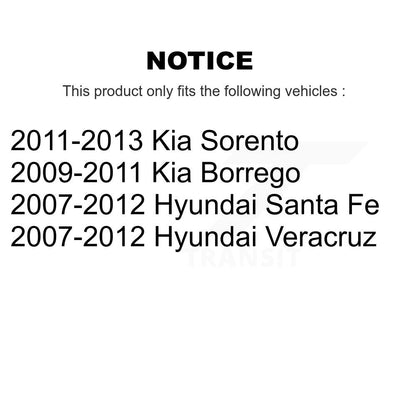[Arrière] Kit de biellette de barre stabilisatrice de suspension pour Hyundai Santa Fe Kia Sorento Veracruz Borrego K72-100349