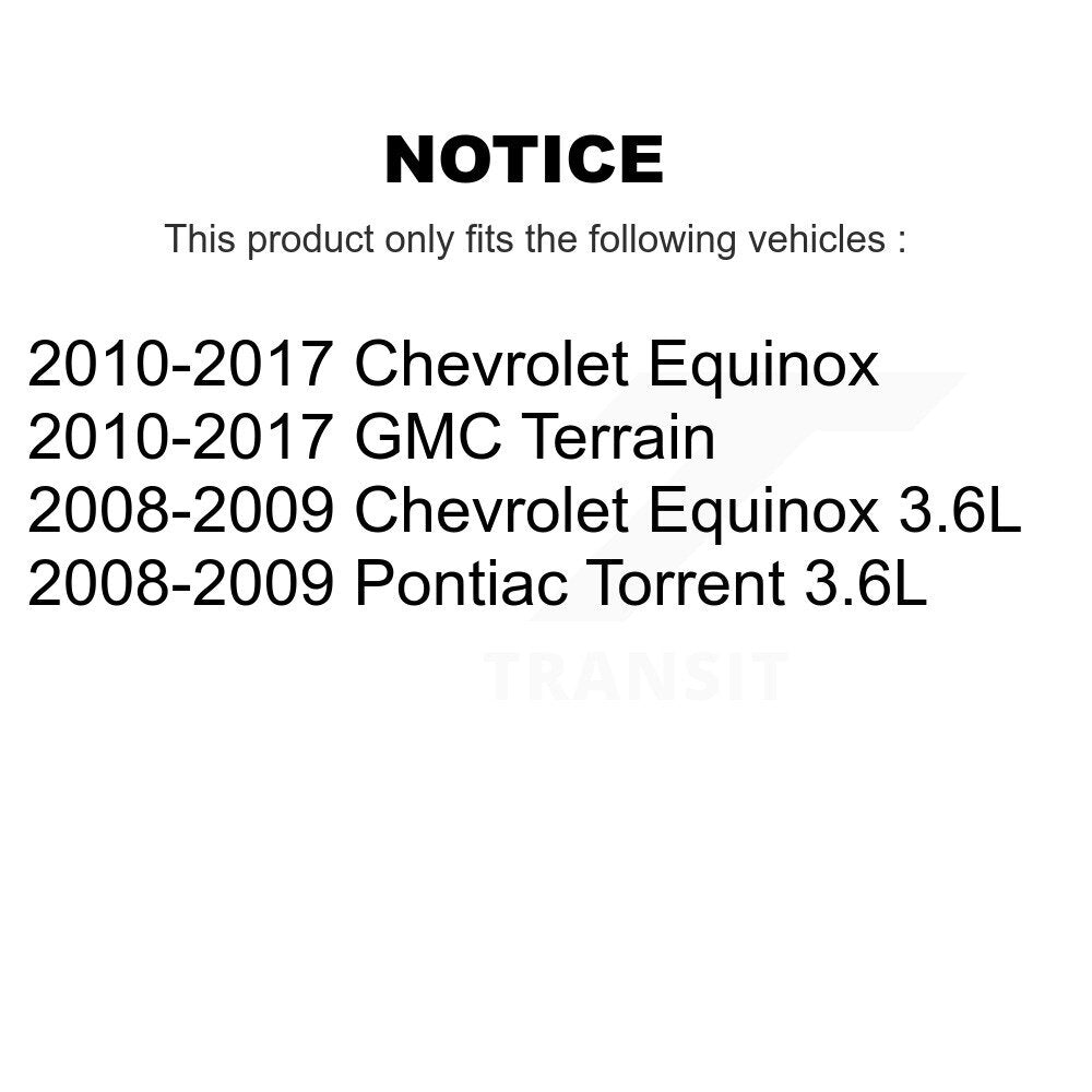 [Arrière] Kit de biellette de barre stabilisatrice de suspension pour Chevrolet Equinox GMC Terrain Captiva Sport Pontiac Torrent K72-100355