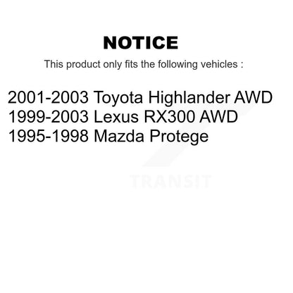 [Arrière] Kit de biellette de barre stabilisatrice de suspension pour 1995-1998 Mazda Protege K72-100363