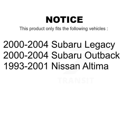 [Arrière] Kit de biellette de barre stabilisatrice de suspension pour Subaru Outback Nissan Altima Legacy K72-100371