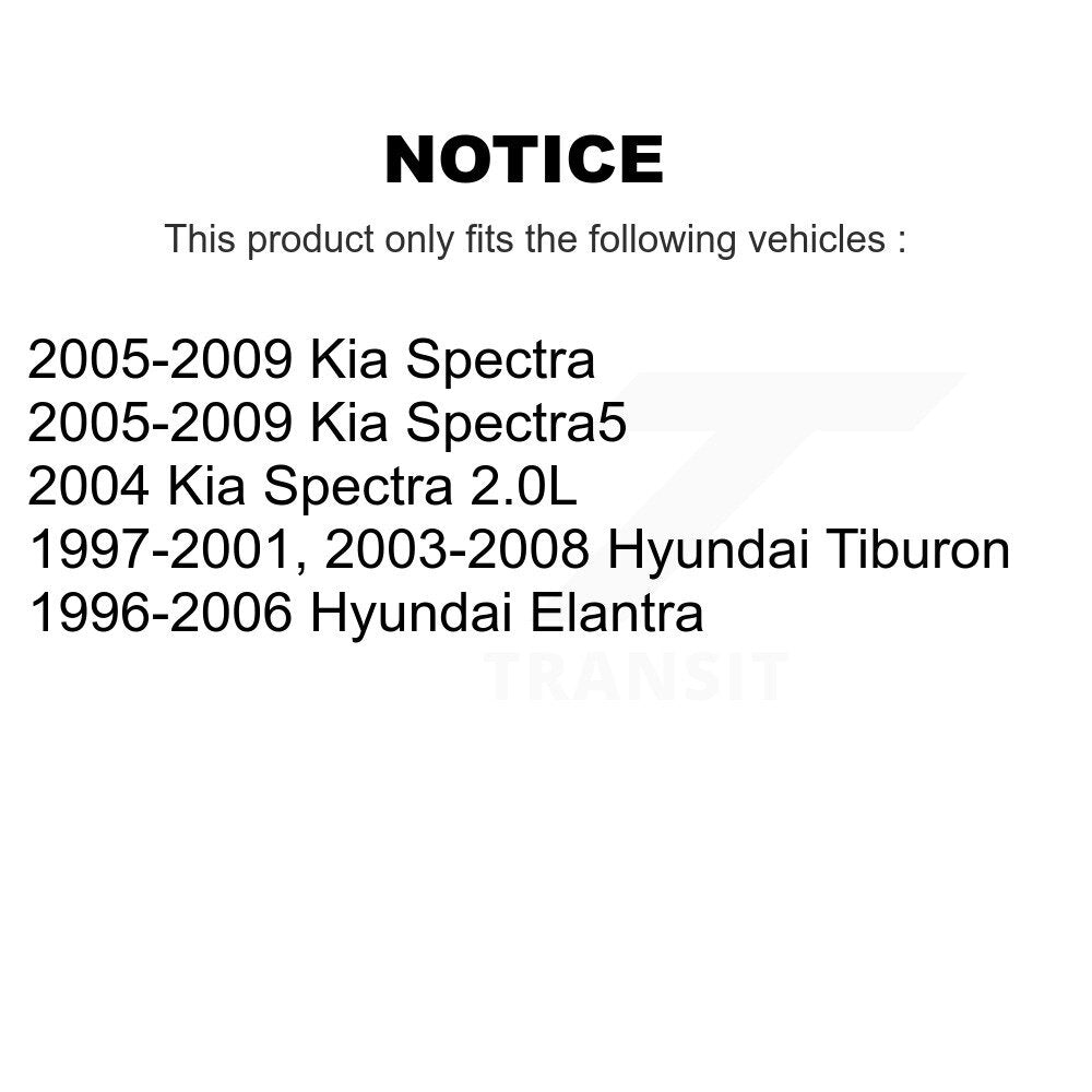 [Arrière] Kit de biellette de barre stabilisatrice de suspension pour Hyundai Elantra Tiburon K72-100395
