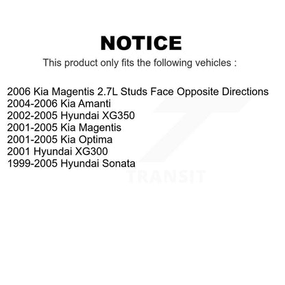 [Arrière] Kit de biellette de barre stabilisatrice de suspension pour Hyundai Sonata Kia Optima XG350 Amanti XG300 Magentis K72-100397