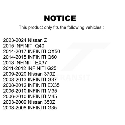 [Arrière] Kit de biellette de barre stabilisatrice de suspension pour Infiniti G35 G37 Nissan 350Z M35 370Z QX50 EX35 G25 Q60 M45 Q40 EX37 INFINITI K72-100406