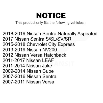 [Avant] Kit de Rotule de suspension pour Nissan Sentra Versa Juke NV200 LEAF Cube Chevrolet City Express K72-100435