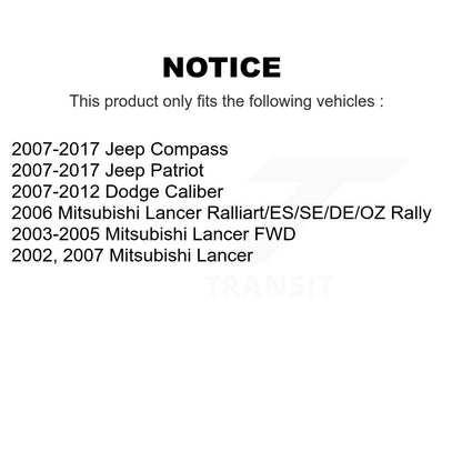 [Avant] Kit de Rotule de suspension pour Jeep Patriot Compass Dodge Caliber Mitsubishi Lancer K72-100437