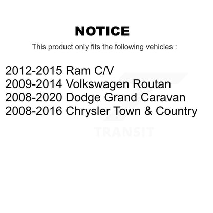 [Avant] Kit de Rotule de suspension pour Dodge Grand Caravan Chrysler Town & Country Volkswagen Routan Ram C/V K72-100440