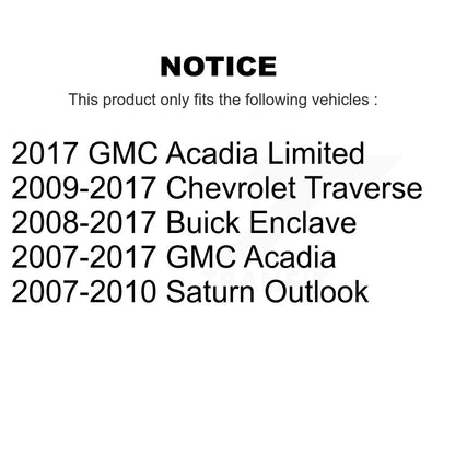 [Avant] Kit de Rotule de suspension pour Chevrolet Traverse GMC Acadia Buick Enclave Saturn Outlook Limited K72-100441