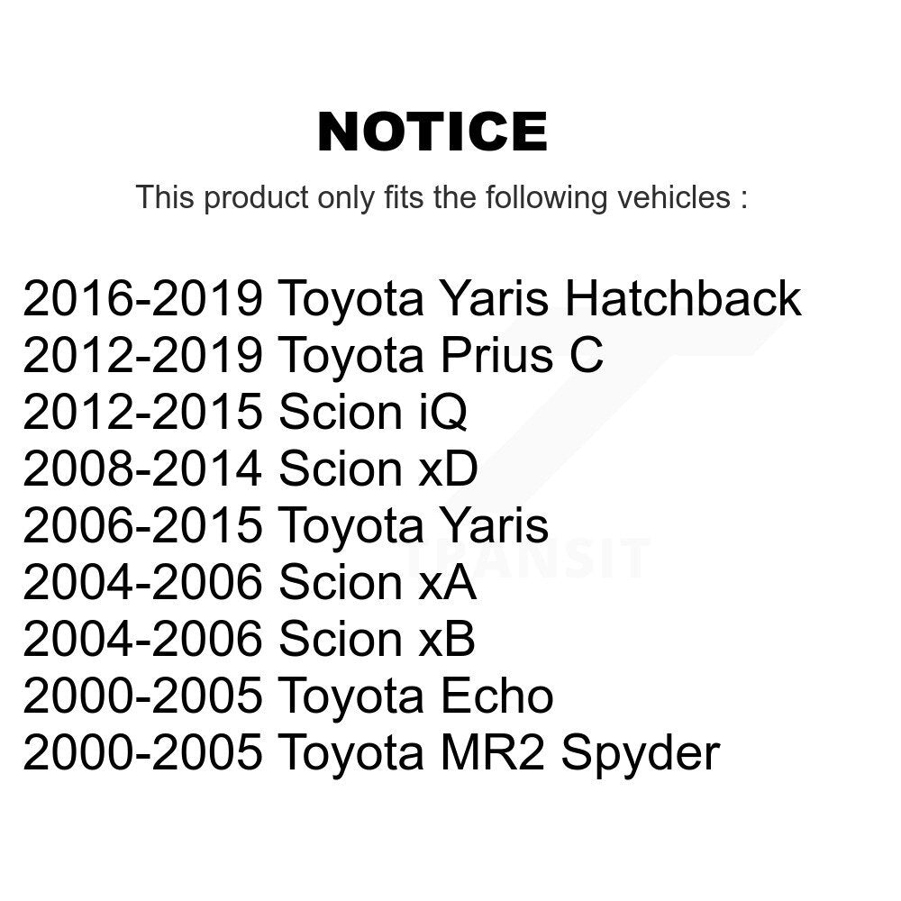 [Avant] Kit de Rotule de suspension pour Toyota Yaris Scion Prius C xB xD Echo xA K72-100445