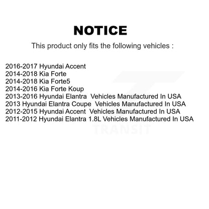 [Avant] Kit de Rotule de suspension pour Hyundai Elantra Kia Forte Accent Forte5 Coupe Koup K72-100459