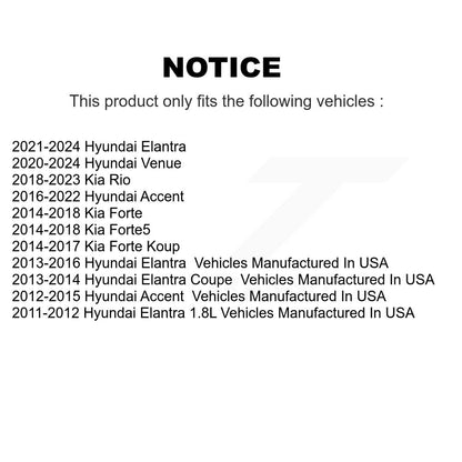 [Avant] Kit de Rotule de suspension pour Hyundai Elantra Kia Forte Accent Forte5 Coupe Koup K72-100459
