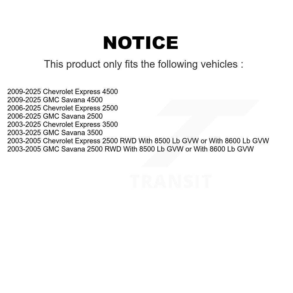 [Avant] Kit de Rotule de suspension pour Chevrolet Express 3500 2500 GMC Savana 4500 K72-100476
