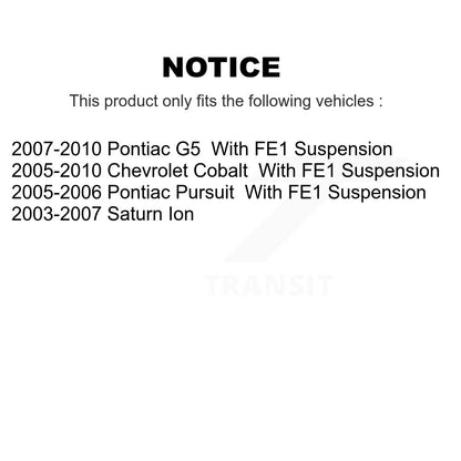 [Avant] Kit de Rotule de suspension pour Chevrolet Cobalt Saturn Ion Pontiac G5 Pursuit K72-100500