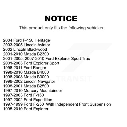 [Avant] Kit de Rotule de suspension pour Ford F-150 Explorer Ranger Expedition Sport Trac Mercury Mountaineer Mazda Lincoln Navigator Heritage B3000 F-250 B2500 B4000 B2300 Blackwood K72-100520