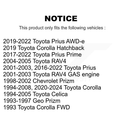 [Avant] Kit de Rotule de suspension pour Toyota Corolla Prius RAV4 Celica Prime Geo Prizm AWD-e K72-100522