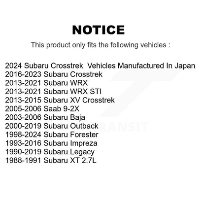 [Avant] Kit de Rotule de suspension pour Subaru Outback Forester Legacy Impreza Crosstrek XV WRX STI Baja Saab 9-2X XT K72-100534