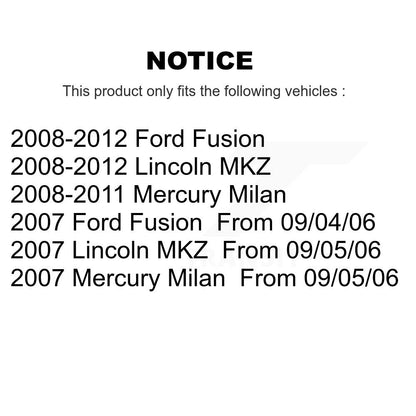 [Avant] Kit d'ensemble de bras de suspension et joint à rotule pour Ford Fusion Lincoln MKZ Mercury Milan K72-100569