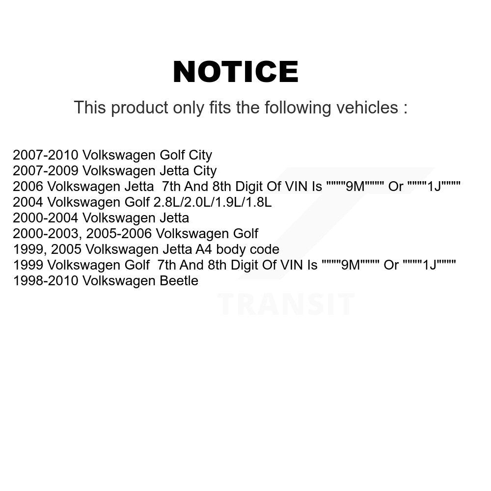[Avant Inférieur] Ensemble de bras de suspension et joint à rotule pour Volkswagen Jetta Golf Beetle City K72-100619