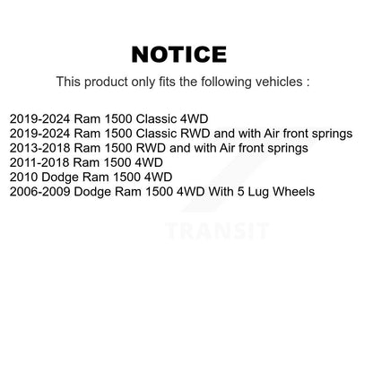 [Avant] Kit d'ensemble de bras de suspension et joint à rotule pour Ram 1500 Dodge Classic K72-100638