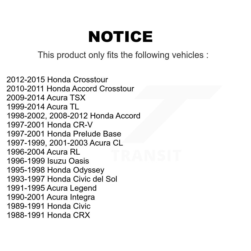 [Avant] Kit de Rotule de suspension pour Honda Accord Acura TL CR-V TSX Integra CL RL Civic Crosstour del Sol Prelude Odyssey CRX Legend Isuzu Oasis K72-100653