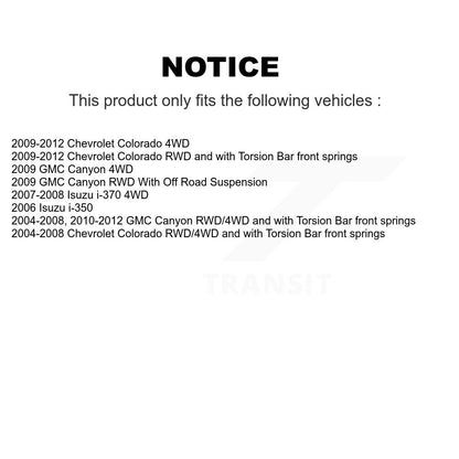 [Avant] Kit de Rotule de suspension pour Chevrolet Colorado GMC Canyon Isuzu i-370 i-350 K72-100673