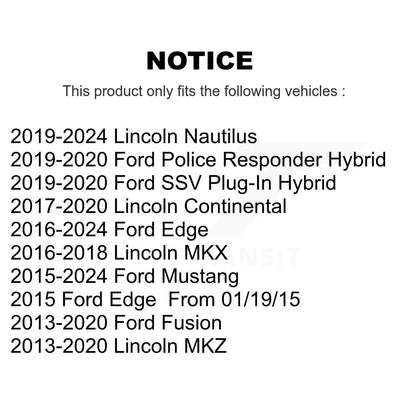 [Arrière] Kit de biellette de barre stabilisatrice de suspension pour Ford Fusion Edge Mustang Lincoln MKZ MKX Continental Police Responder Hybrid SSV Plug-In K72-100680
