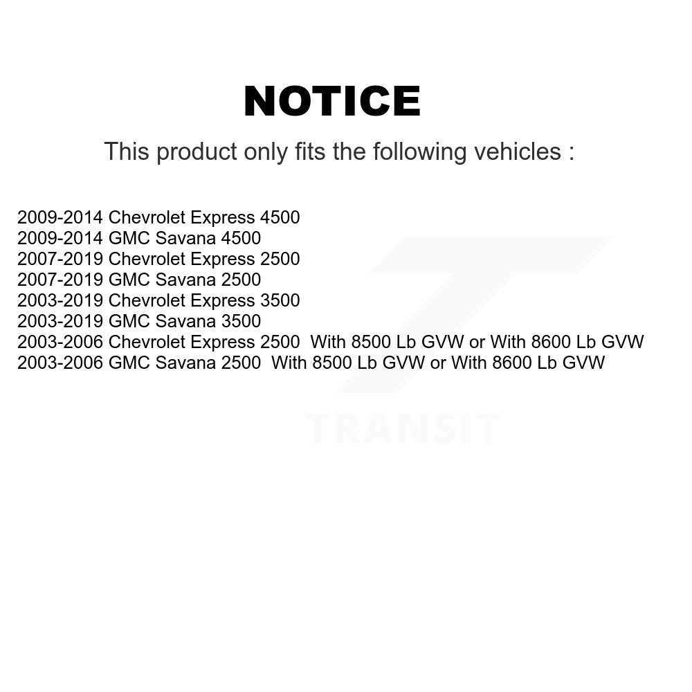 [Avant] Kit d'extrémité de biellette de direction pour Chevrolet Express 3500 2500 GMC Savana 4500 K72-100744