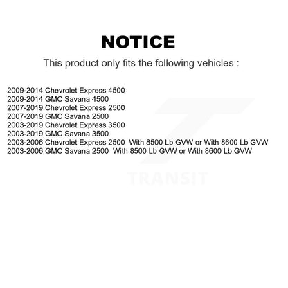 [Avant] Kit d'extrémité de biellette de direction pour Chevrolet Express 3500 2500 GMC Savana 4500 K72-100744