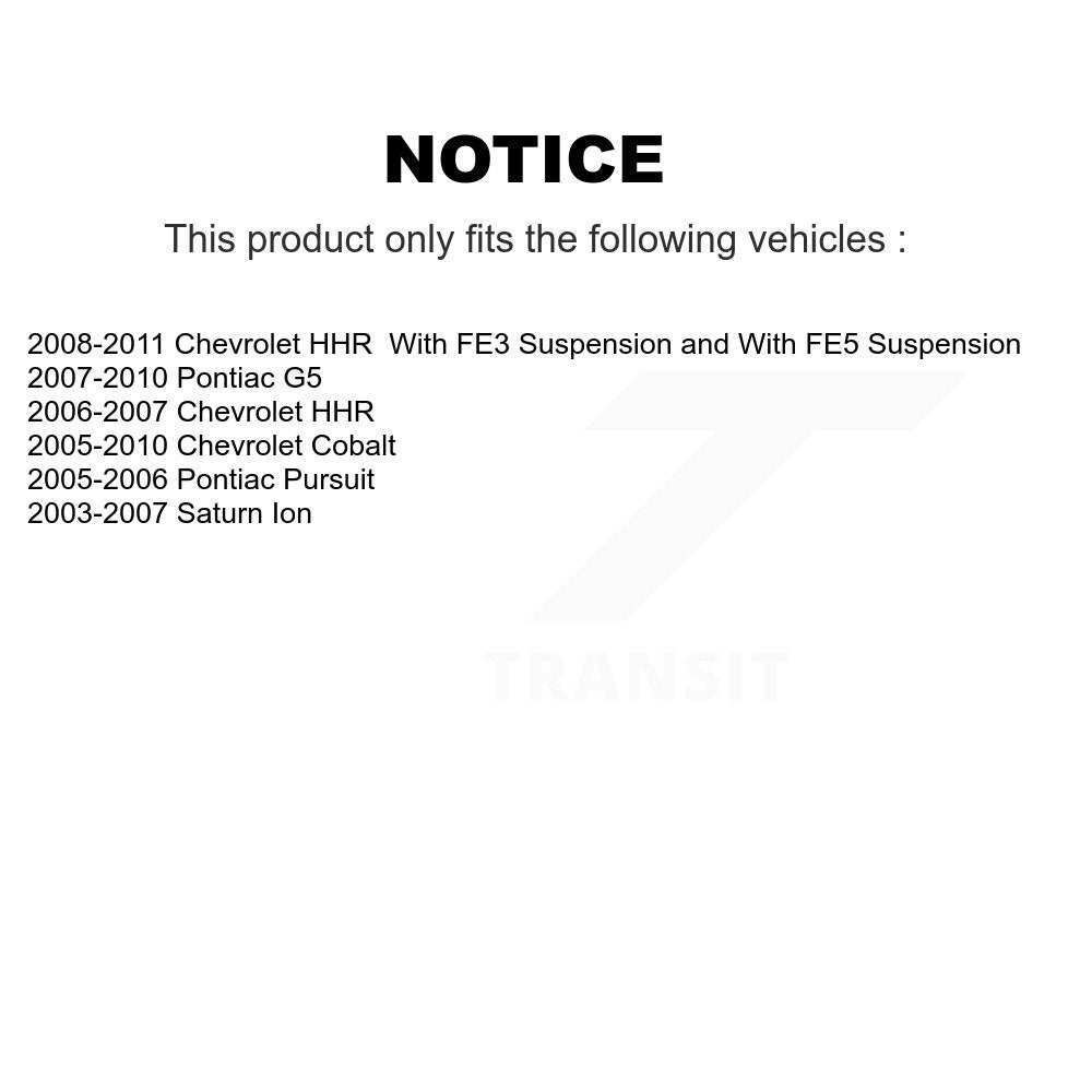 [Avant] Kit d'extrémité de biellette de direction pour Chevrolet Cobalt HHR Saturn Ion Pontiac G5 Pursuit K72-100777